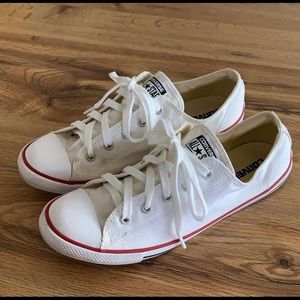 Women’s white Converse All-Star, size 9.5